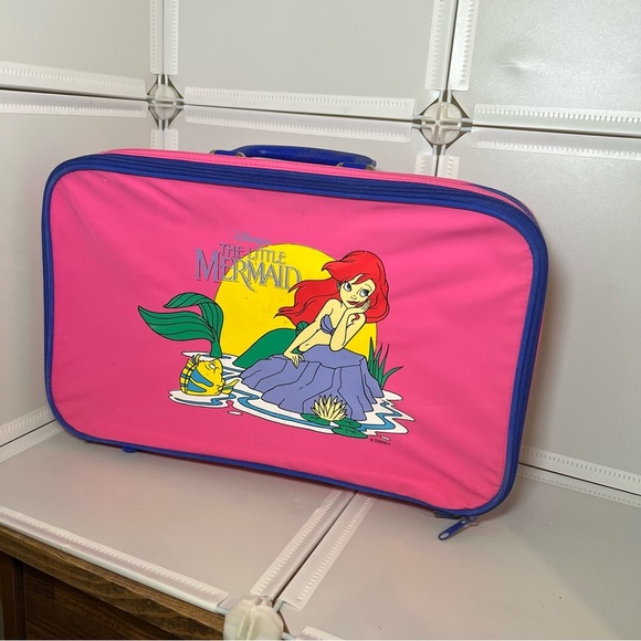 Disney Other - Vintage Disney The Little Mermaid Child's Suitcase Travel Kid Overnight Bag